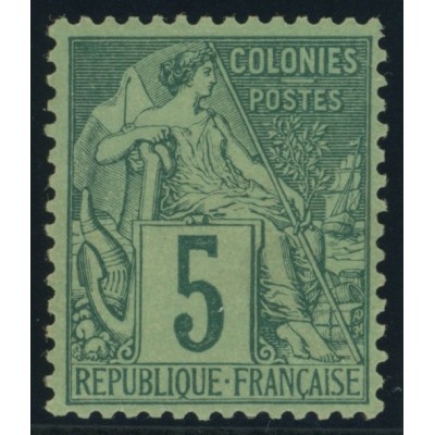 Alphée Dubois YT 49 - 5 c. vert - Neuf x cote 8,5 euro