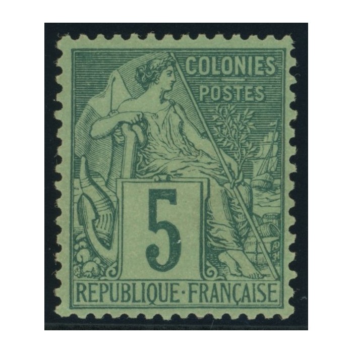 Alphée Dubois YT 49 - 5 c. vert - Neuf x cote 8,5 euro