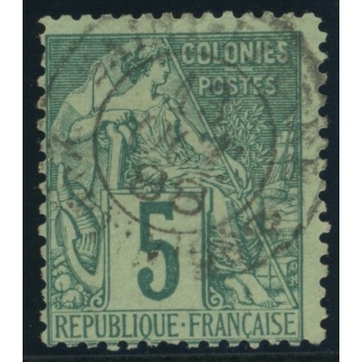 Alphée Dubois YT 49 - 5 c. vert - Oblitere cote 4,5 euro