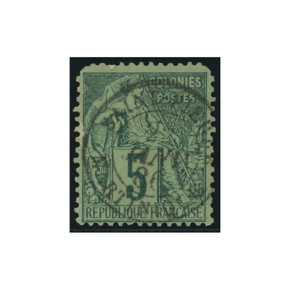 Alphée Dubois YT 49 - 5 c. vert - Oblitere cote 4,5 euro