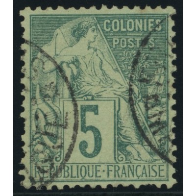 Alphée Dubois YT 49 - 5 c. vert - Oblitere cote 4,5 euro