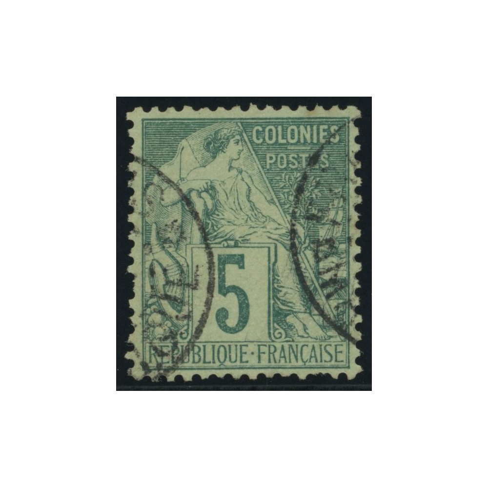 Alphée Dubois YT 49 - 5 c. vert - Oblitere cote 4,5 euro