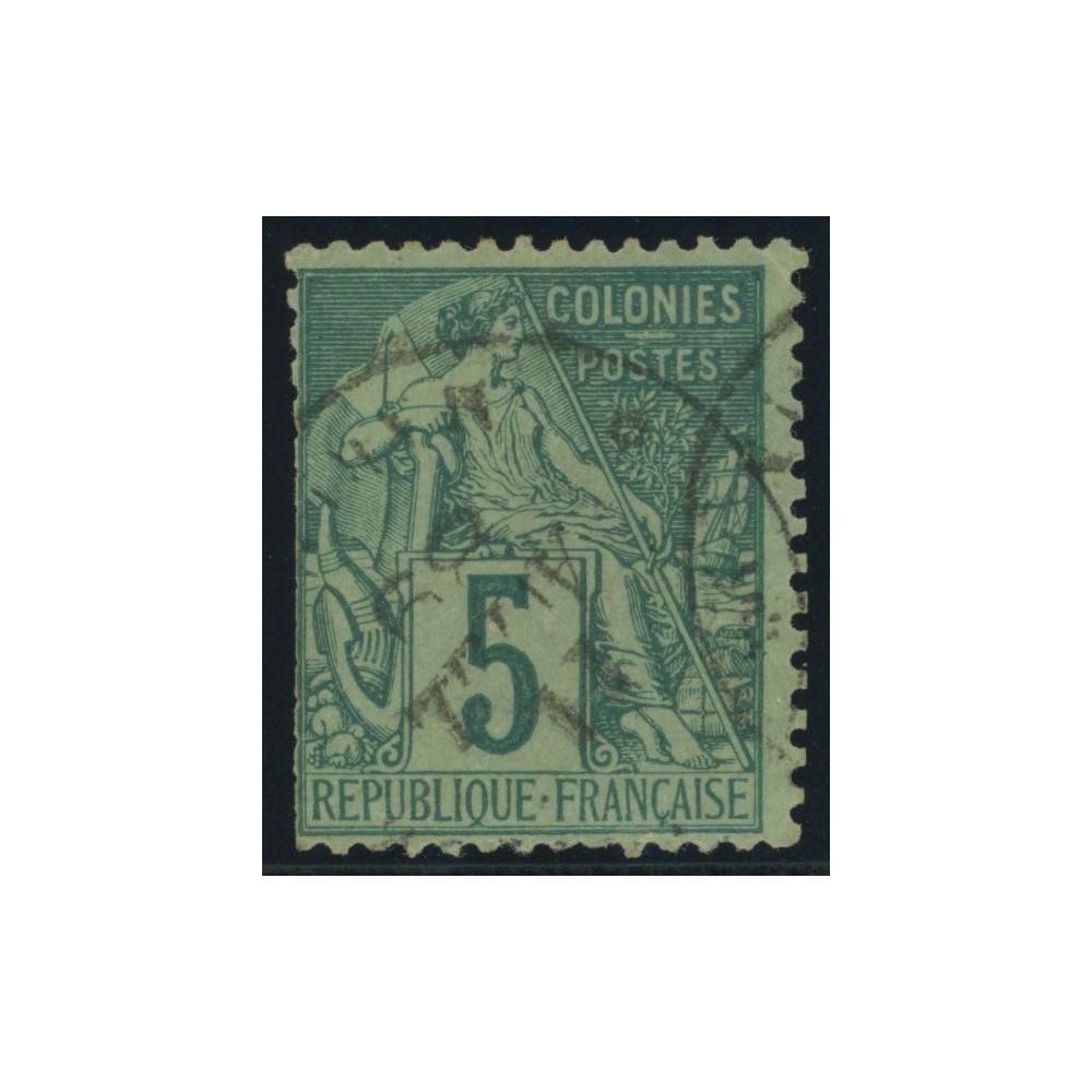 Alphée Dubois YT 49 - 5 c. vert - Oblitere cote 4,5 euro