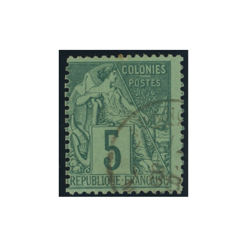 Alphée Dubois YT 49 - 5 c. vert - Oblitere cote 4,5 euro