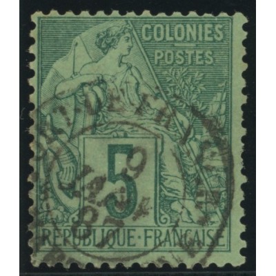 Alphée Dubois YT 49 - 5 c. vert - Oblitere cote 4,5 euro