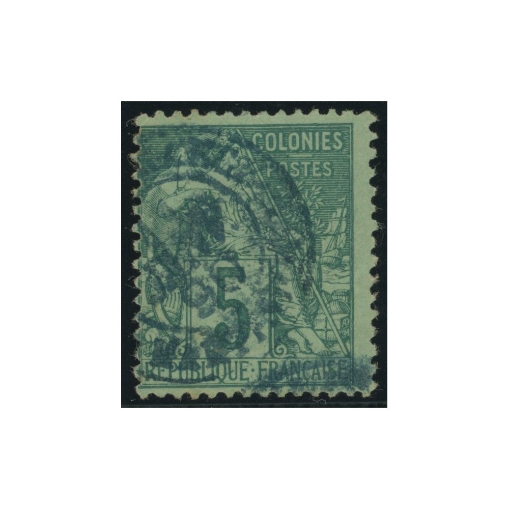 Alphée Dubois YT 49 - 5 c. vert - Oblitere cote 4,5 euro