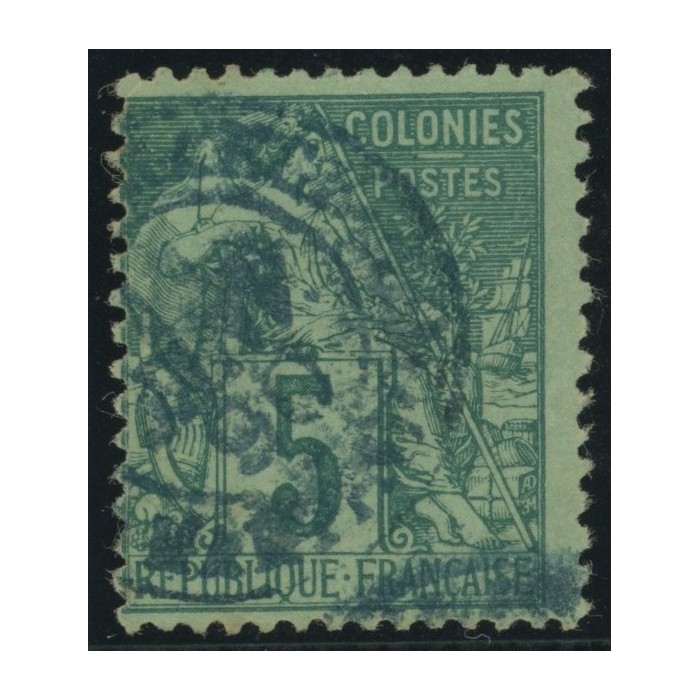 Alphée Dubois YT 49 - 5 c. vert - Oblitere cote 4,5 euro