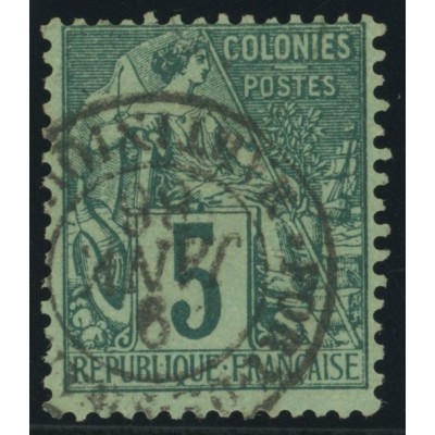 Alphée Dubois YT 49 - 5 c. vert - Oblitere cote 4,5 euro