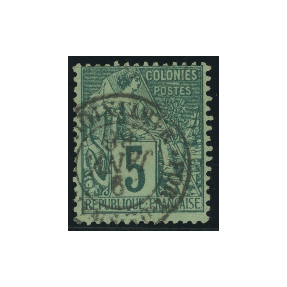 Alphée Dubois YT 49 - 5 c. vert - Oblitere cote 4,5 euro