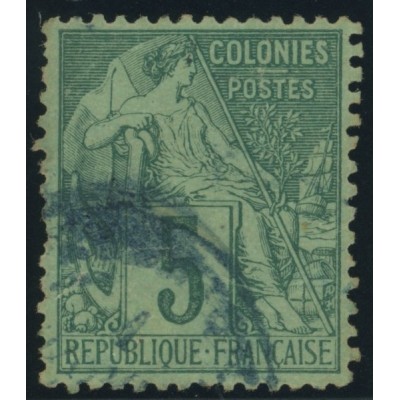 Alphée Dubois YT 49 - 5 c. vert - Oblitere cote 4,5 euro