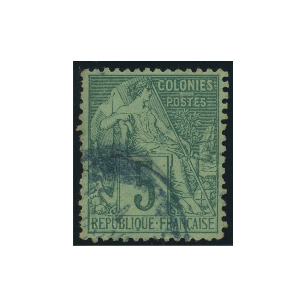 Alphée Dubois YT 49 - 5 c. vert - Oblitere cote 4,5 euro