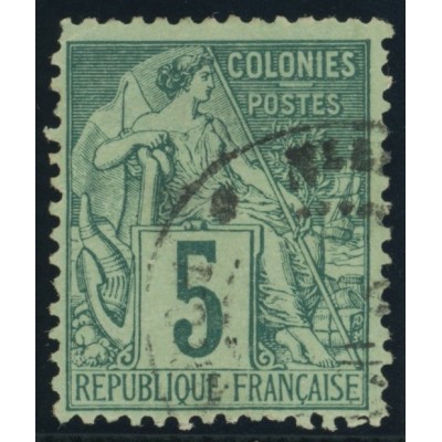 Alphée Dubois YT 49 - 5 c. vert - Oblitere cote 4,5 euro