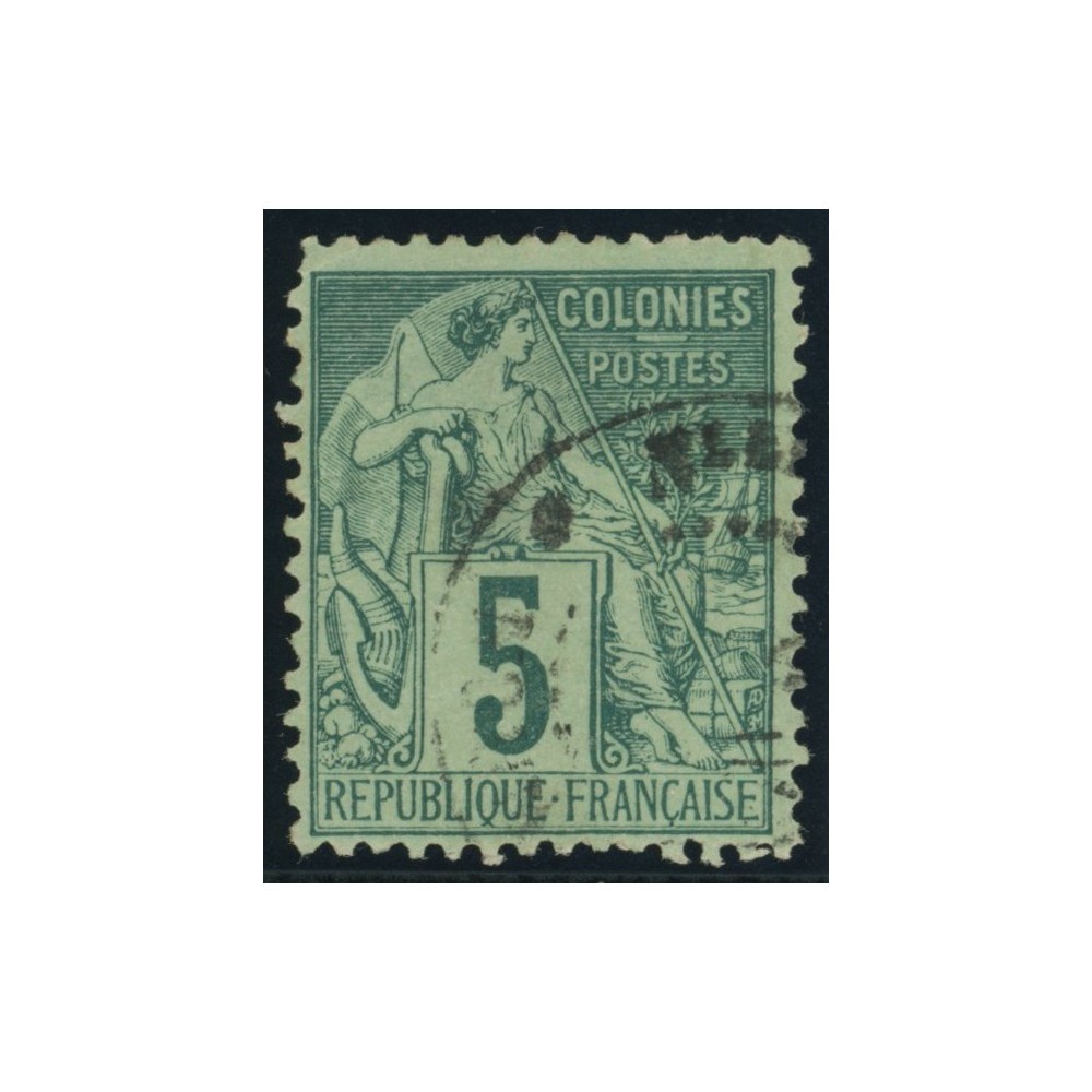 Alphée Dubois YT 49 - 5 c. vert - Oblitere cote 4,5 euro