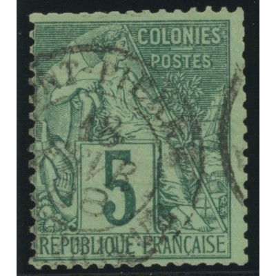 Alphée Dubois YT 49 - 5 c. vert - Oblitere cote 4,5 euro