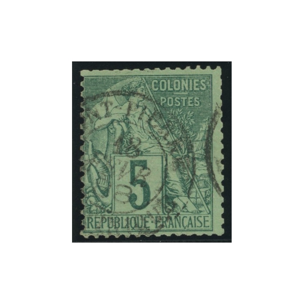 Alphée Dubois YT 49 - 5 c. vert - Oblitere cote 4,5 euro