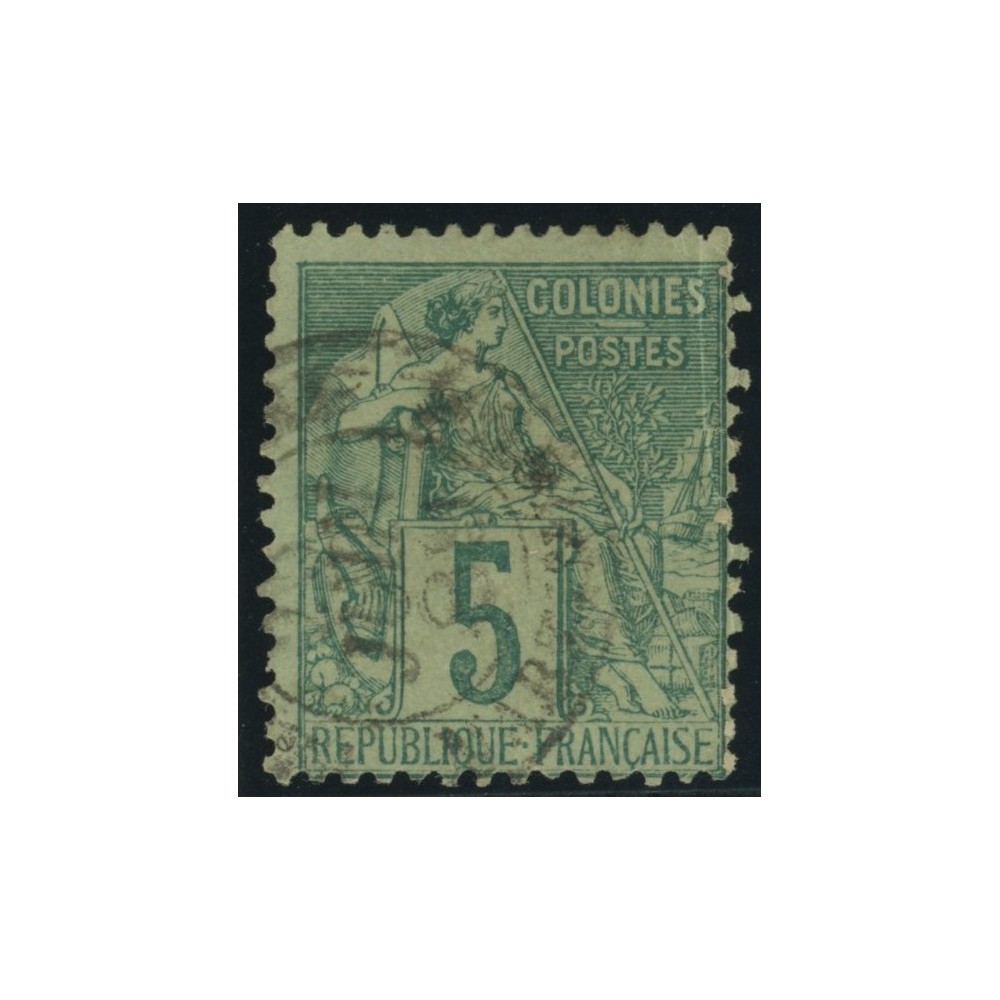 Alphée Dubois YT 49 - 5 c. vert - Oblitere cote 4,5 euro