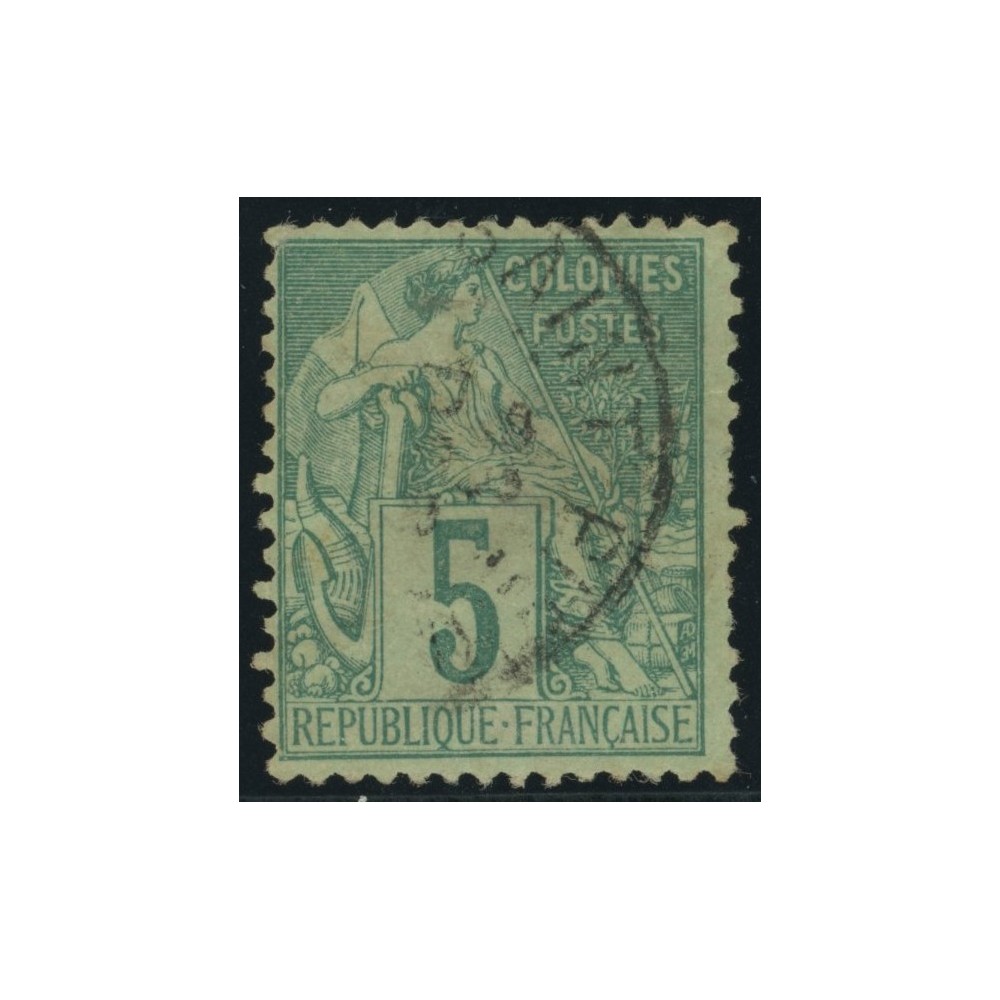 Alphée Dubois YT 49 - 5 c. vert - Oblitere cote 4,5 euro