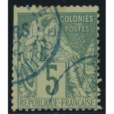 Alphée Dubois YT 49 - 5 c. vert - Oblitere cote 4,5 euro