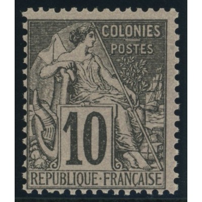 Alphée Dubois YT 50 - 10 c. noir s. lilas - Neuf xx cote 29 euro