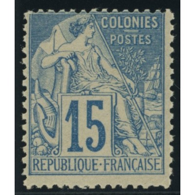 Alphée Dubois YT 51 - 15 c. bleu - Neuf xx cote 45 euro