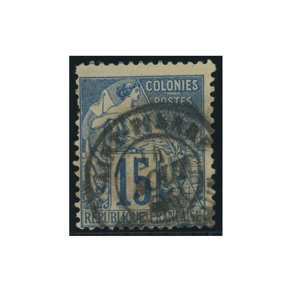Alphée Dubois YT 51 - 15 c. bleu - Oblitere cote 4,5 euro