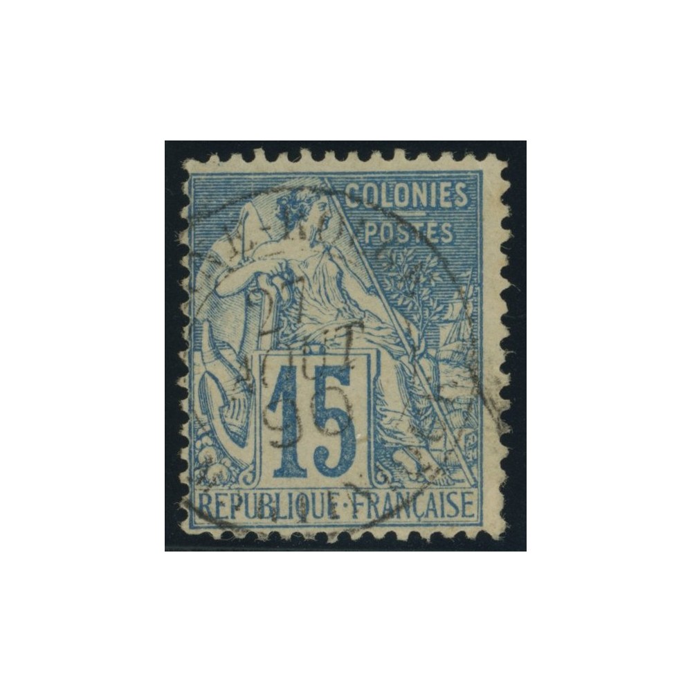 Alphée Dubois YT 51 - 15 c. bleu - Oblitere cote 4,5 euro