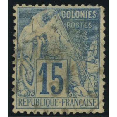 Alphée Dubois YT 51 - 15 c. bleu - Oblitere cote 4,5 euro