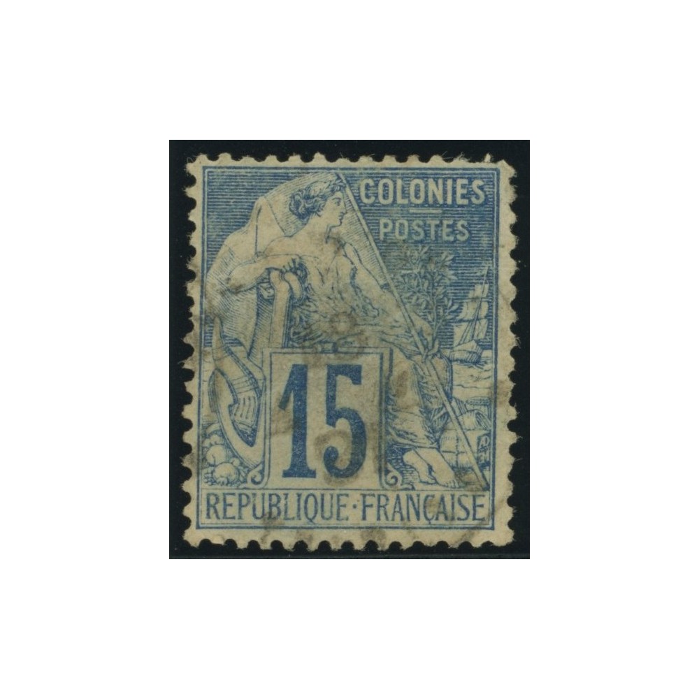 Alphée Dubois YT 51 - 15 c. bleu - Oblitere cote 4,5 euro