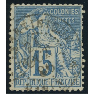 Alphée Dubois YT 51 - 15 c. bleu - Oblitere cote 4,5 euro