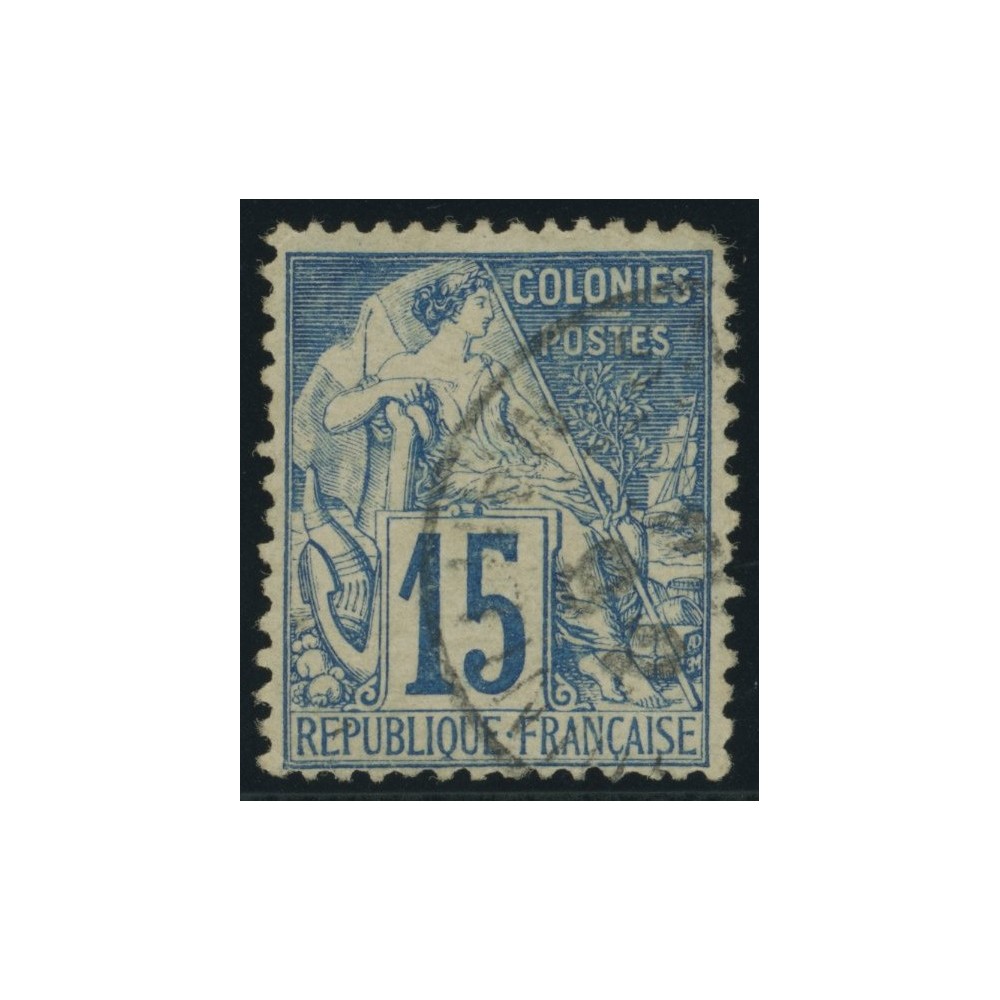 Alphée Dubois YT 51 - 15 c. bleu - Oblitere cote 4,5 euro
