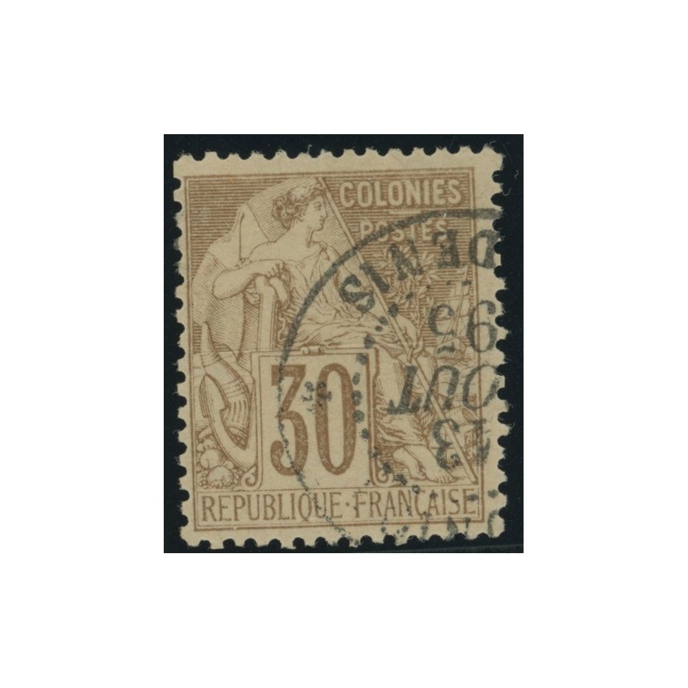 Alphée Dubois YT 55 - 30 c. brun - Oblitere cote 30 euro