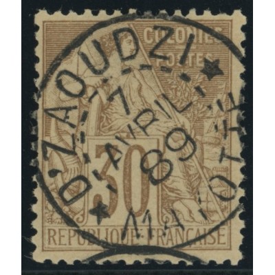 Alphée Dubois YT 55 - 30 c. brun - Oblitere cote 30 euro