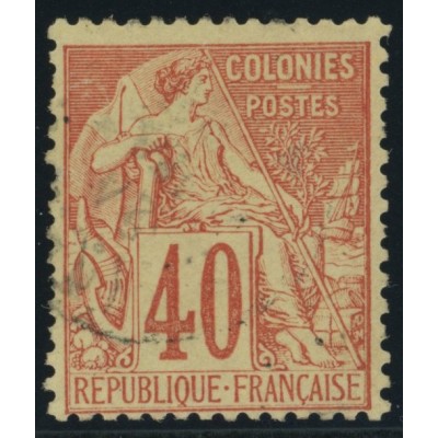 Alphée Dubois YT 57 - 40 c. rouge-orange - Oblitere cote 35 euro