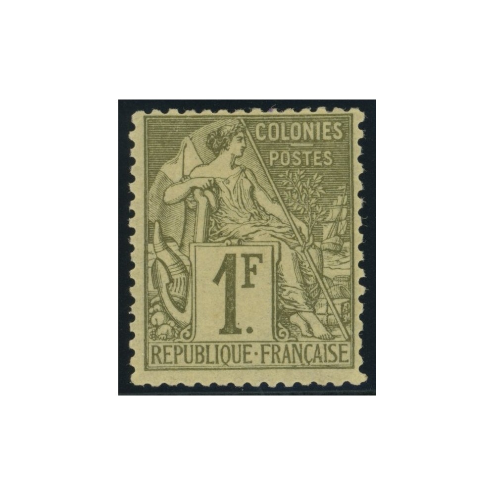 Alphée Dubois YT 59 - 1 f. olive - Neuf x cote 105 euro