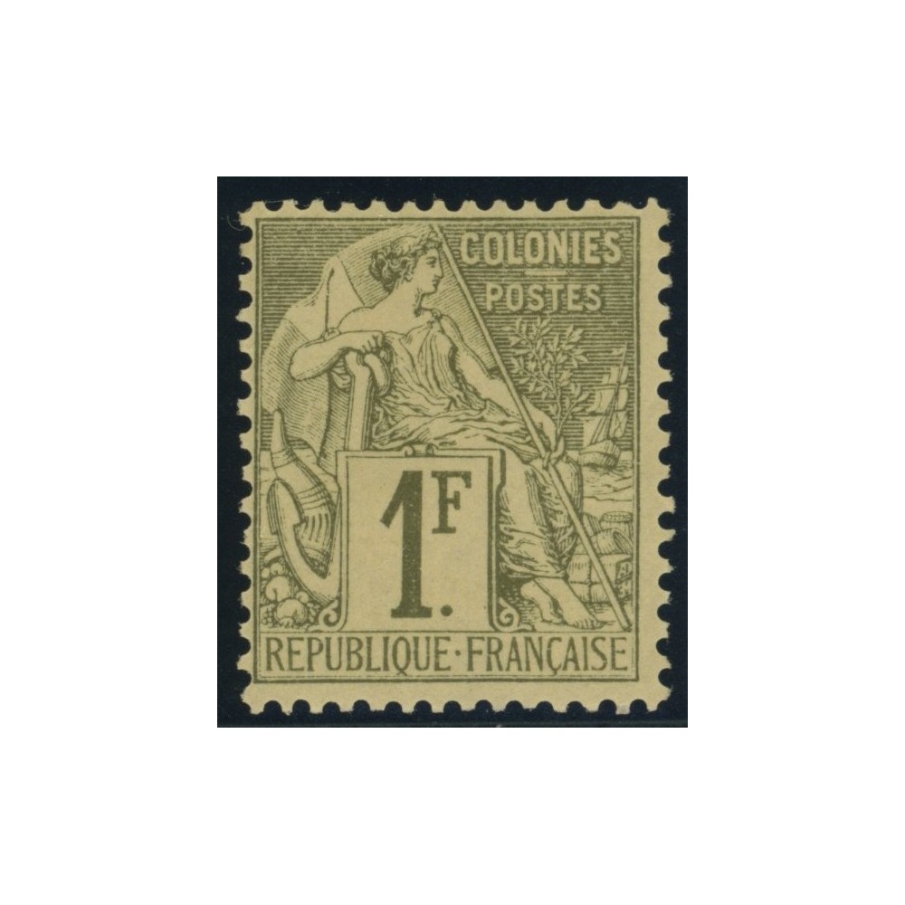 Alphée Dubois YT 59 - 1 f. olive - Neuf x cote 105 euro