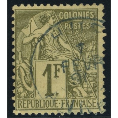 Alphée Dubois YT 59 - 1 f. olive - Oblitere cote 60 euro