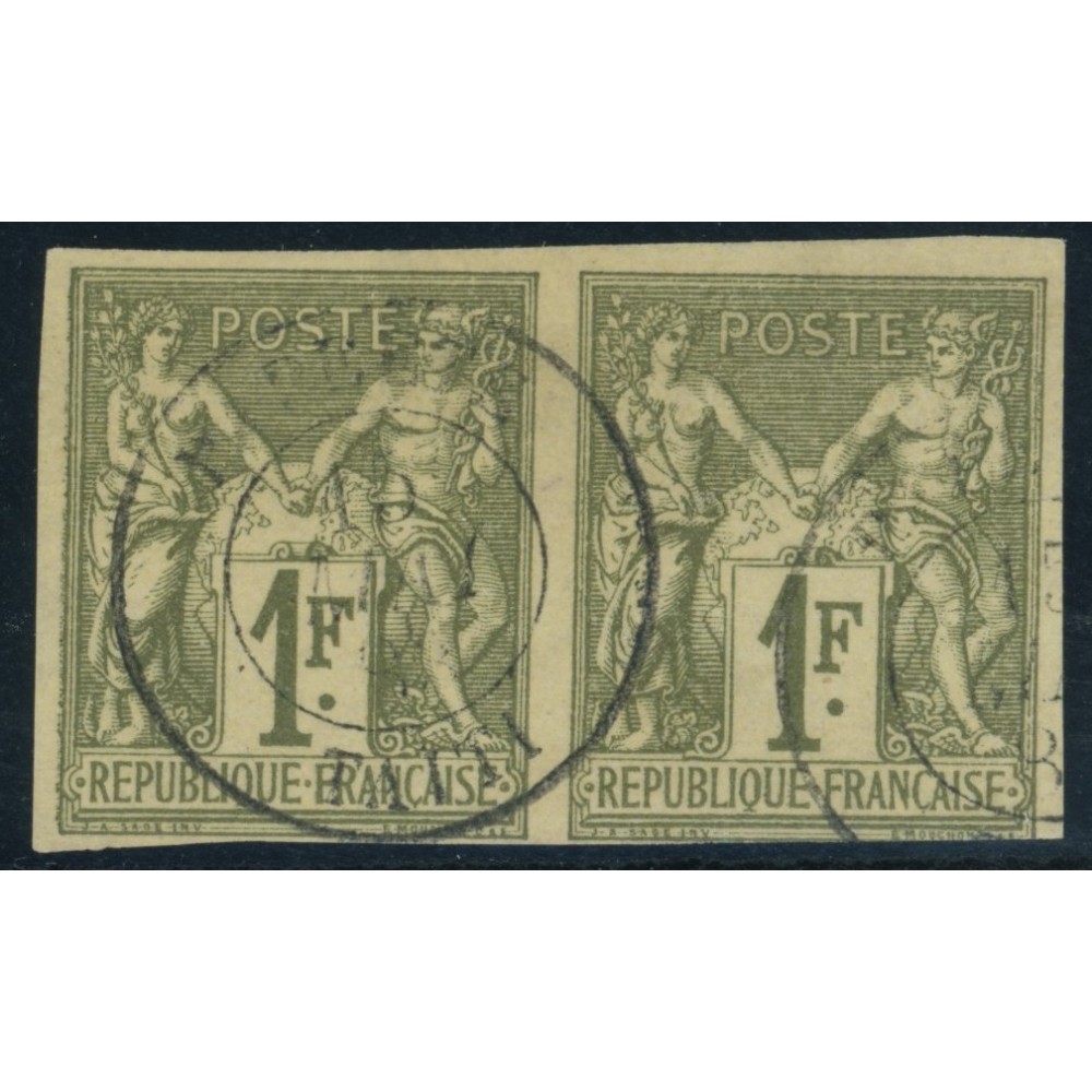 Sage Type I YT 29 - 1 f. olive - Oblitere cote 60 euro