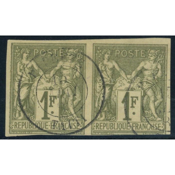 Sage Type I YT 29 - 1 f. olive - Oblitere cote 60 euro