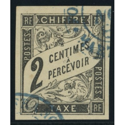 Taxe YT 2 - 2 c. noir - Oblitere cote 5,5 euro