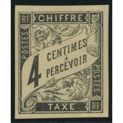 Taxe YT 4 - 4 c. noir - Neuf x cote 6,5 euro