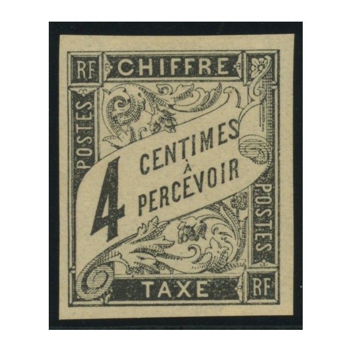 Taxe YT 4 - 4 c. noir - Neuf x cote 6,5 euro