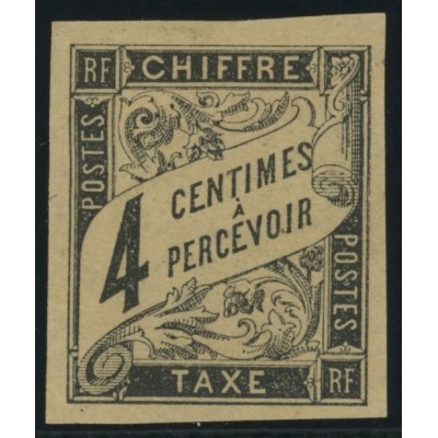 Taxe YT 4 - 4 c. noir - Neuf x cote 6,5 euro