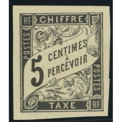 Taxe YT 5 - 5 c. noir - Neuf x cote 8,5 euro