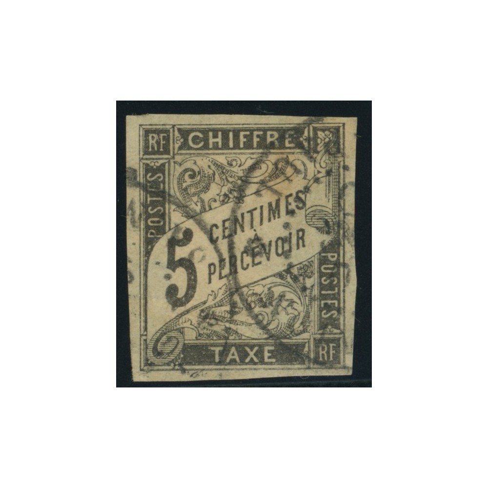 Taxe YT 5 - 5 c. noir - Oblitere cote 4,5 euro