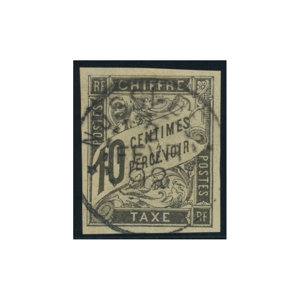 Taxe YT 6 - 10 c. noir - Oblitere cote 8,5 euro