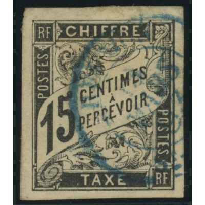 Taxe YT 7 - 15 c. noir - Oblitere cote 14 euro