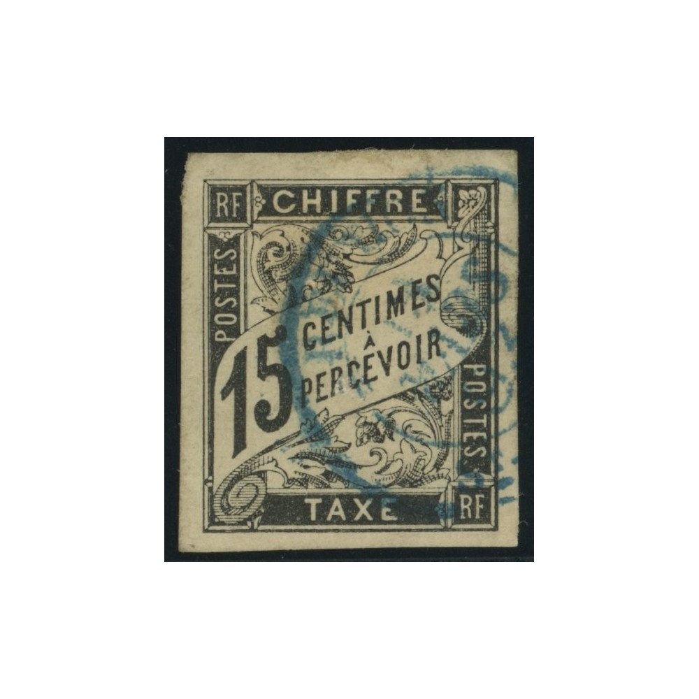 Taxe YT 7 - 15 c. noir - Oblitere cote 14 euro