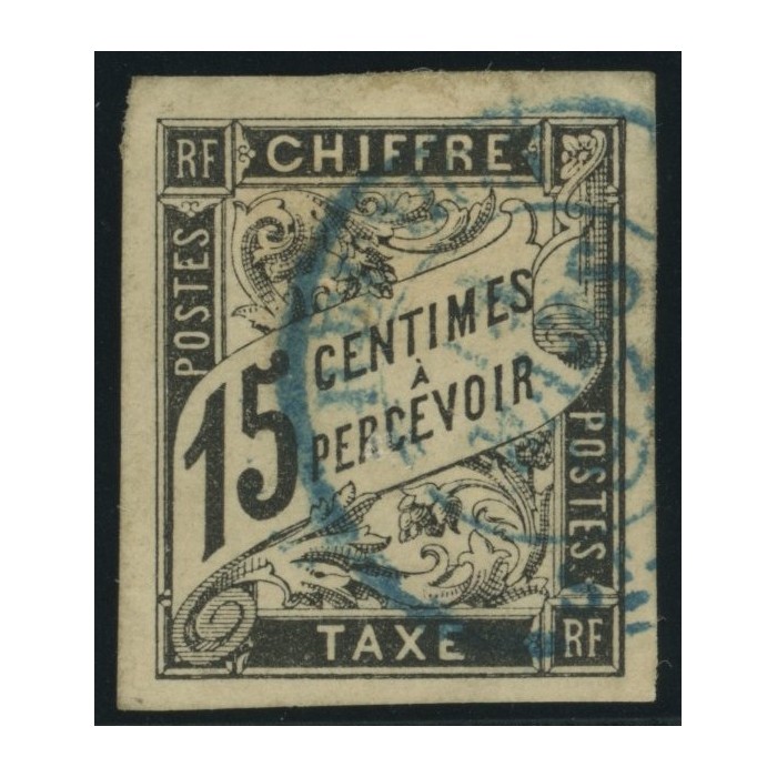 Taxe YT 7 - 15 c. noir - Oblitere cote 14 euro