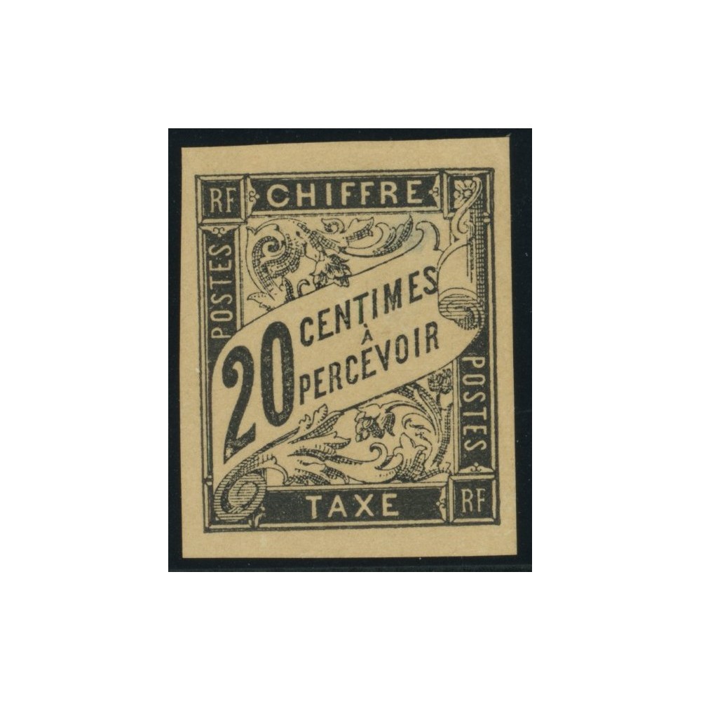 Taxe YT 8 - 20 c. noir - Neuf x cote 21 euro