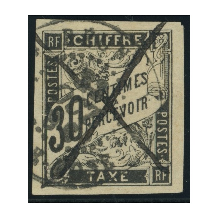 Taxe YT 9 - 30 c. noir - Oblitere cote 12 euro
